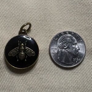Gucci Black and Gold Bee Pendant